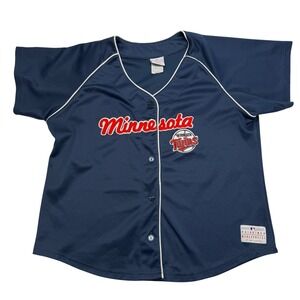 Vintage Minnesota Twins MLB Jersey Womens XL Embroidered Patches by Lady Slugger